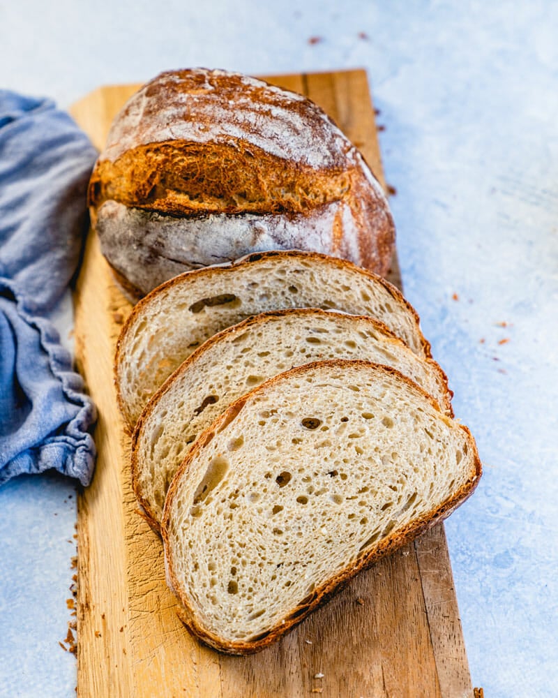 Artisan bread recipe sliced