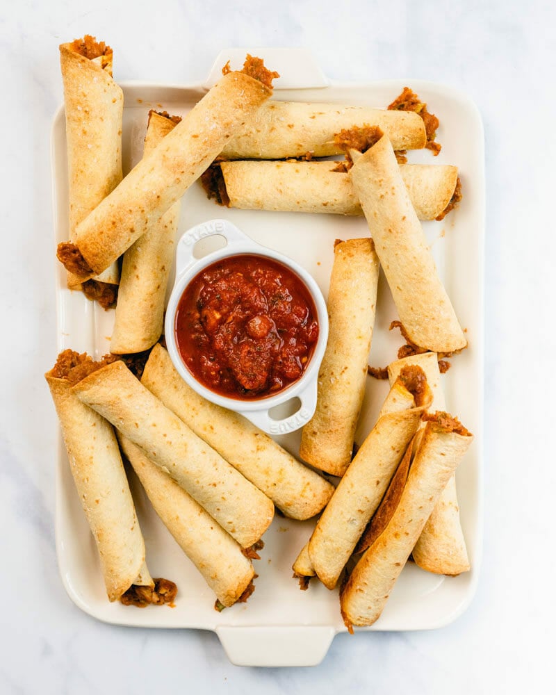 Baked flautas (baked taquitos)