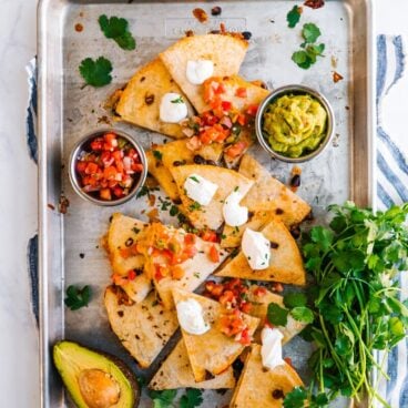 Quesadilla in oven