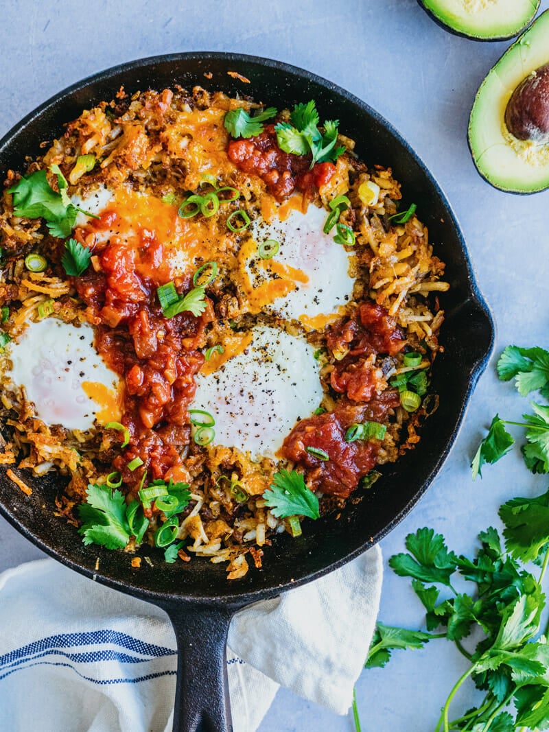 Cast iron breakfast skillet