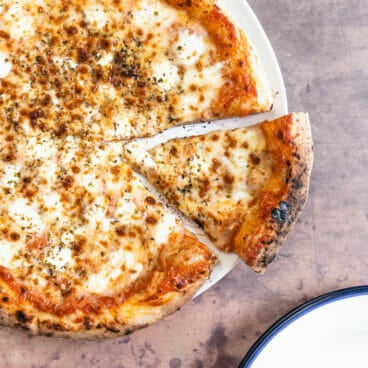 Homemade cheese pizza
