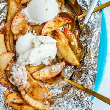 Grilled apples