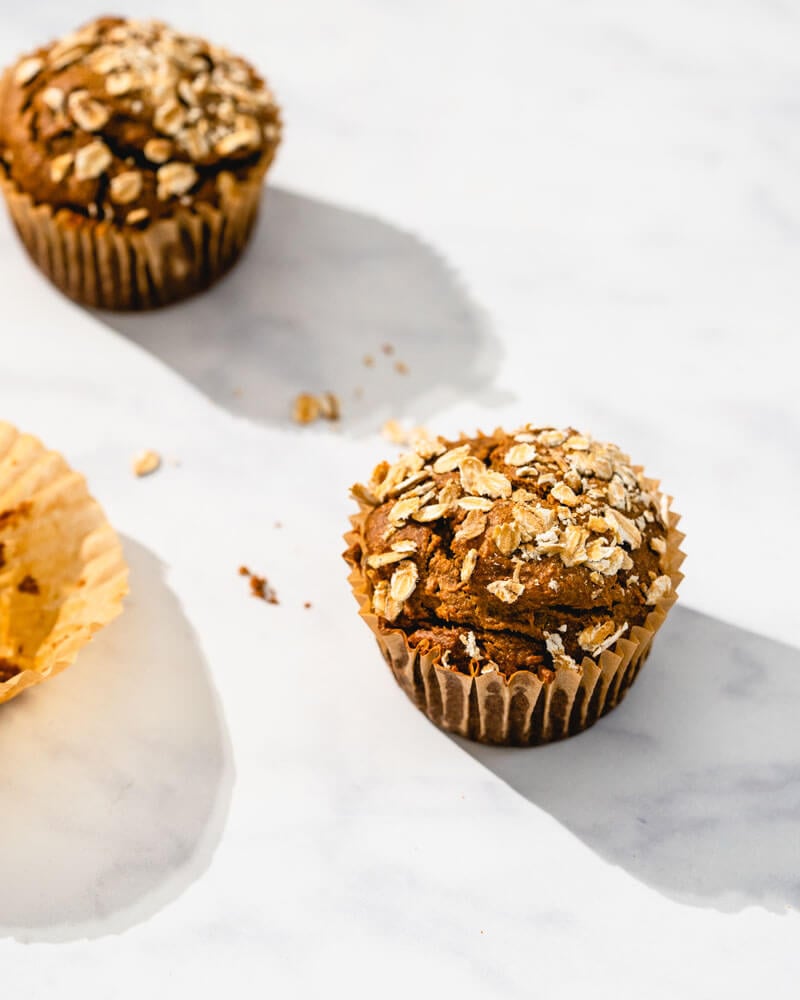 Healthy banana muffins