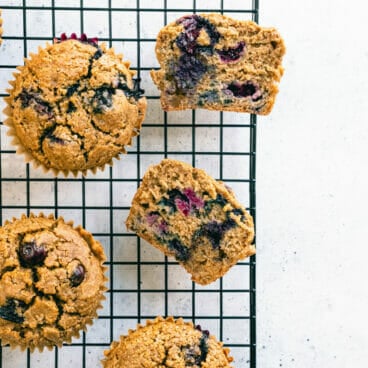 Healthy blueberry muffins