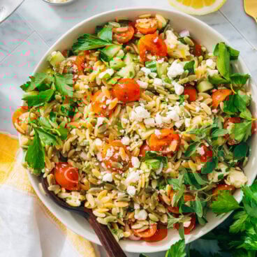 Orzo pasta salad