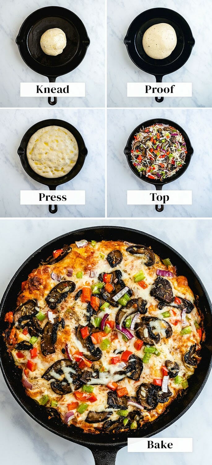 Cast iron skillet pizza